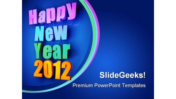 Colorful Words Of New Year Metaphor PowerPoint Templates And PowerPoint Backgrounds 1011