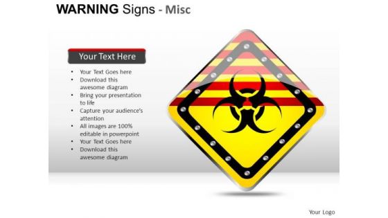 Combustible Warning Signs PowerPoint Slides And Ppt Diagram Templates