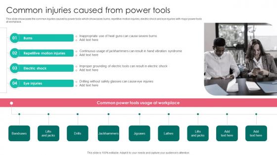 Common Injuries Caused Power Workplace Safety Protocol And Security Practices Portrait Pdf