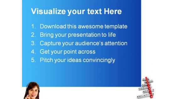 Communication Crossword Metaphor PowerPoint Themes And PowerPoint Slides 0411