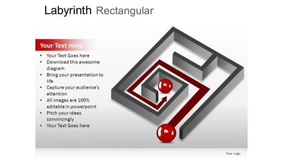 Communication Labyrinth Rectangular PowerPoint Slides And Ppt Diagram Templates