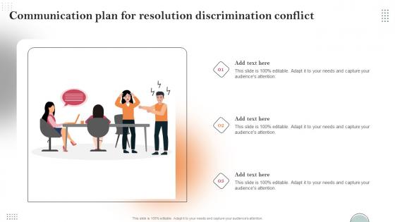 Communication Plan For Resolution Discrimination Conflict Guidelines Pdf