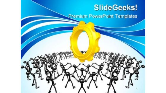 Community Gears Industrial PowerPoint Templates And PowerPoint Backgrounds 0511