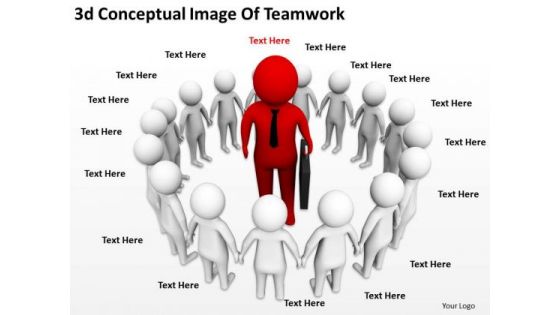 Company Business Strategy 3d Conceptual Image Of Teamwork Characters