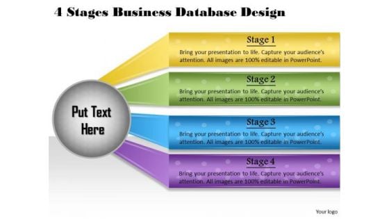 Company Business Strategy 4 Stages Database Design Marketing Strategies Ppt Slide