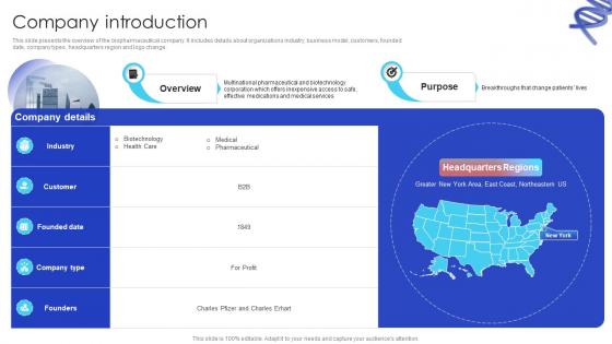 Company Introduction Biotech Firm Pitch Deck