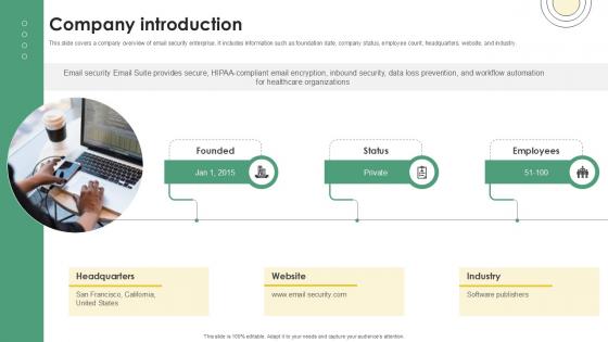 Company Introduction Email And Data Protection Platform Capital Funding Pitch Deck PPT Example Company Introduction Email And Data Protection Platform Capital Funding Pitch Deck PPT Example