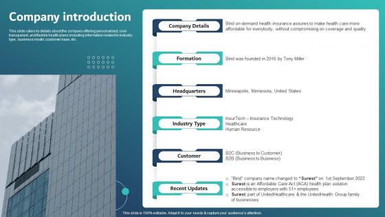 Company Introduction Healthcare Insurance App Capital Raising Pitch Deck Diagrams Pdf Company Introduction Healthcare Insurance App Capital Raising Pitch Deck Diagrams Pdf