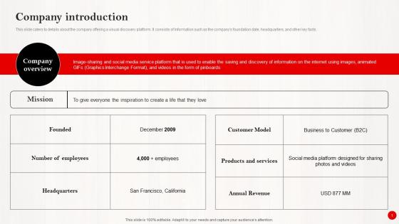 Company Introduction Investor Funding Pitch Deck For Pinterests Expansion Graphics Pdf