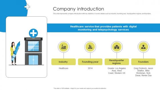 Company Introduction Medicare Platform Investor Funding Elevator Pitch Deck Company Introduction Medicare Platform Investor Funding Elevator Pitch Deck