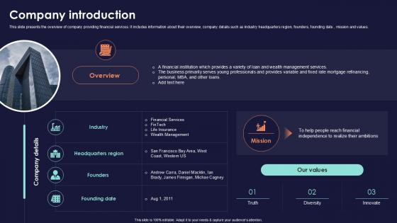 Company Introduction Online Financial Services Platform Ppt Example Company Introduction Online Financial Services Platform Ppt Example