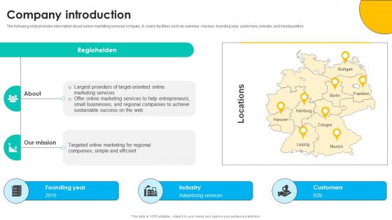 Company Introduction Online Marketing Solutions Pitch Deck