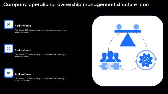 Company Operational Ownership Management Structure Icon Background Pdf