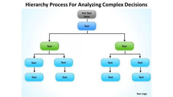 Company Organization Chart Hierarchy Process For Analyzing Complex Decisions PowerPoint Templates