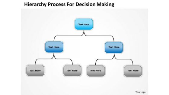 Company Organization Chart Hierarchy Process For Decision Making PowerPoint Templates
