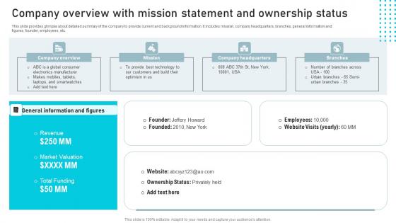 Company Overview With Mission Business Sales Enhancement Campaign Introduction Pdf