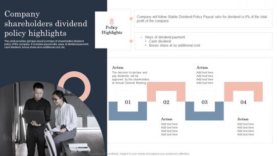 Company Shareholders Dividend Policy Guide To Corporate Financial Growth Plan Slides Pdf