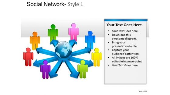 Company Social Network 1 PowerPoint Slides And Ppt Diagram Templates