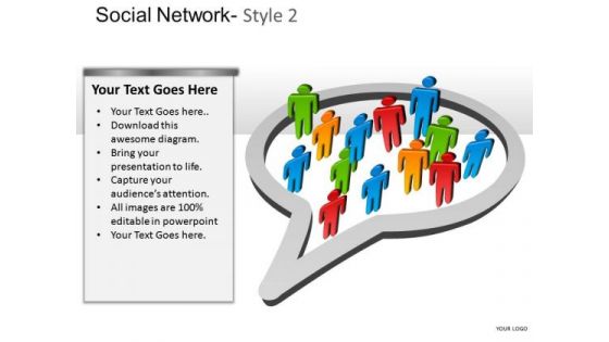 Company Social Network 2 PowerPoint Slides And Ppt Diagram Templates