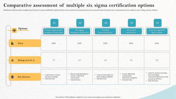 Comparative Assessment Of Multiple Six Sigma Certification Options Microsoft Pdf