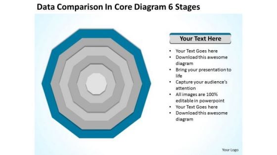 Comparison In Core Diagram 6 Stages Ppt Photography Business Plan Template PowerPoint Templates