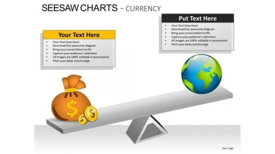 Comparison Seesaw Charts Currency PowerPoint Slides And Ppt Diagram Templates