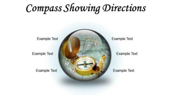 Compass Showing Directions Geographical PowerPoint Presentation Slides C