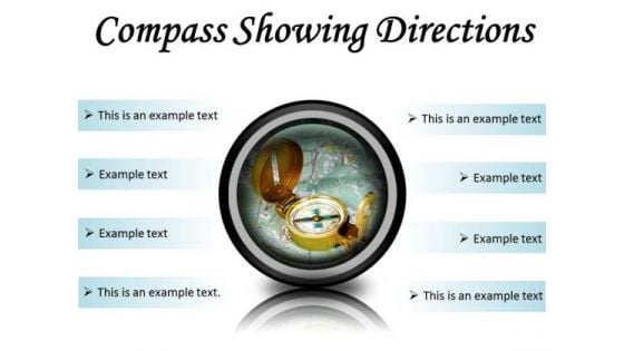 Compass Showing Directions Geographical PowerPoint Presentation Slides Cc