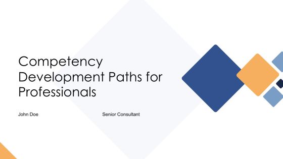 Competency Development Paths For Professionals PPT Mockup AT