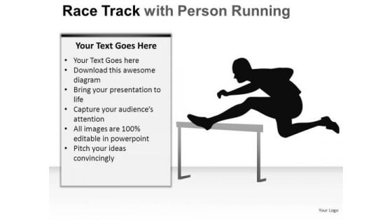 Competition Race Person Running PowerPoint Slides And Ppt Diagram Templates