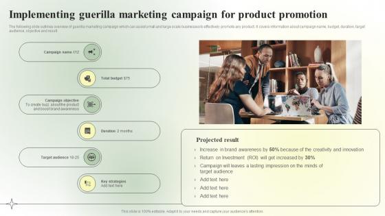 Competitive Branding Strategic Implementing Guerilla Marketing Campaign Clipart PDF