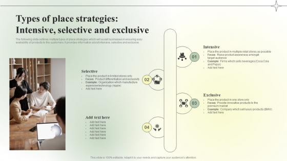 Competitive Branding Strategic Types Of Place Strategies Intensive Infographics PDF