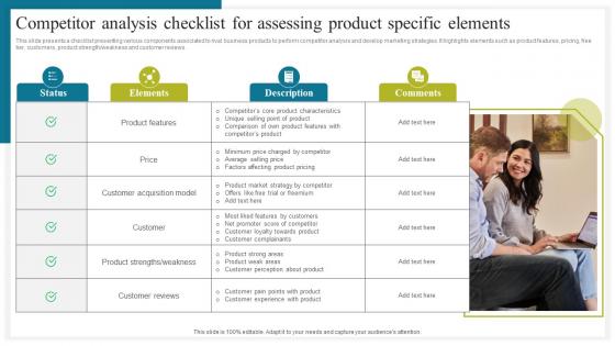 Competitor Analysis Checklist How To Conduct Competitive Assessment Structure Pdf