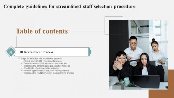 Complete Guidelines For Streamlined Staff Selection Procedure Table Of Contents Microsoft Pdf