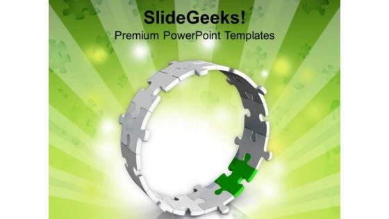 Complete The Circle With One Leader PowerPoint Templates Ppt Backgrounds For Slides 0513 Complete The Circle With One Leader PowerPoint Templates Ppt Backgrounds For Slides 0513