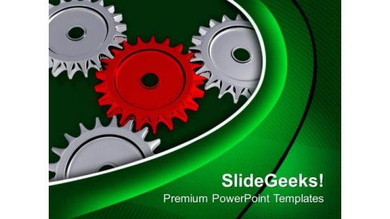 Complete The Process With Connected Gears PowerPoint Templates Ppt Backgrounds For Slides 0713