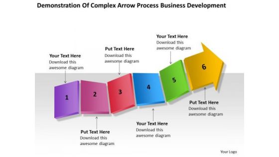 Complex Arrow Process Business Development Ppt Plan PowerPoint Slides