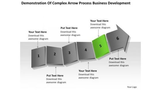 Complex Arrow Process Business Development Ppt Plan PowerPoint Templates