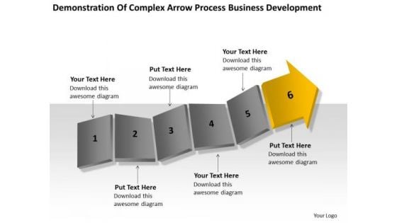 Complex Arrow Process Business Development Ppt Plans PowerPoint Templates