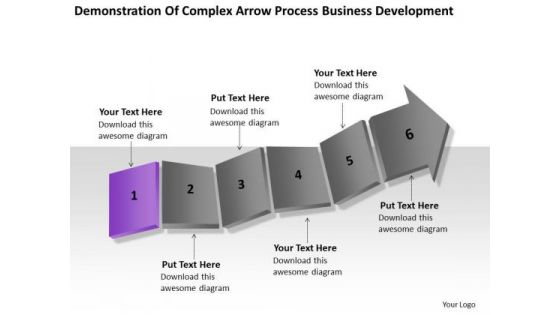 Complex Arrow Process Business Development Ppt Simple Plan PowerPoint Slides