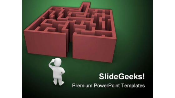 Complicated Maze Business PowerPoint Templates And PowerPoint Backgrounds 0411