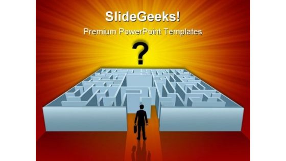 Complicated Maze Business PowerPoint Themes And PowerPoint Slides 0811