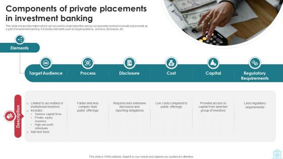 Components Of Private Placements In Investment Banking Mastering Investment Banking Fin SS V