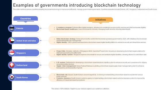 Comprehensive Look At Blockchain Examples Of Governments Introducing Blockchain BCT SS V Comprehensive Look At Blockchain Examples Of Governments Introducing Blockchain BCT SS V