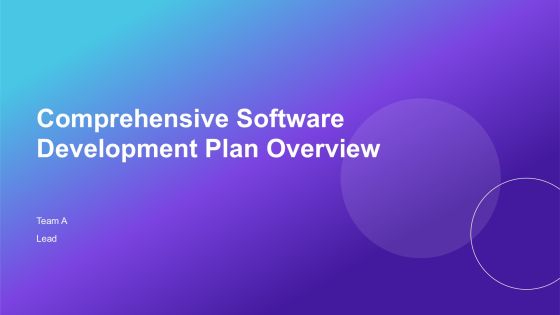 Comprehensive Software Development Plan Overview PPT Graphics AT