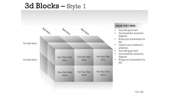 Computer 3d Blocks 1 PowerPoint Slides And Ppt Diagram Templates