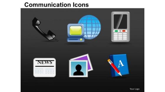 Computer Communication Icons PowerPoint Slides And Ppt Diagram Templates