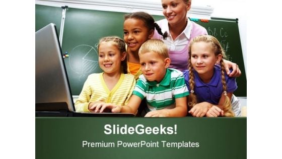 Computer Education PowerPoint Template 1110