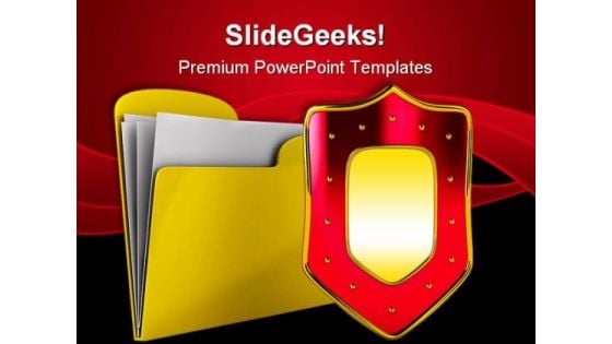 Computer Folder Security PowerPoint Templates And PowerPoint Backgrounds 0211