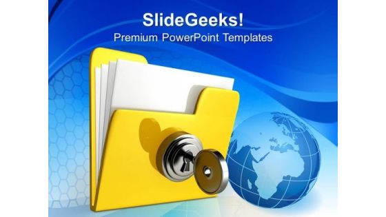 Computer Folder Security PowerPoint Templates And PowerPoint Themes 0912
